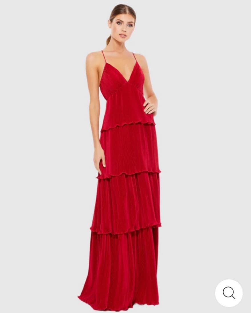 Red Tiered Gown - Image 1