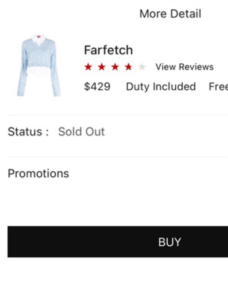 Staud Baby Blue Cashmere Collared Top  - Image 2