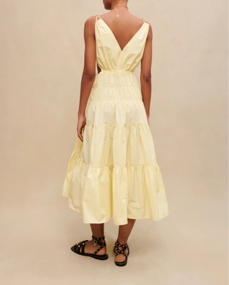 Maje Yellow Maxi Dress - Image 5