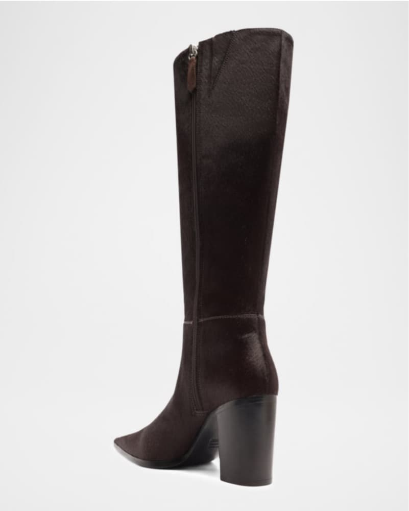 Schutz Calf Hair Block Heeled Boots - Image 3