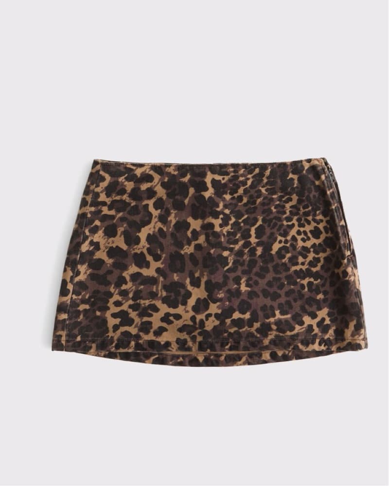 Mid Rise Denim Mini Skort - Image 1