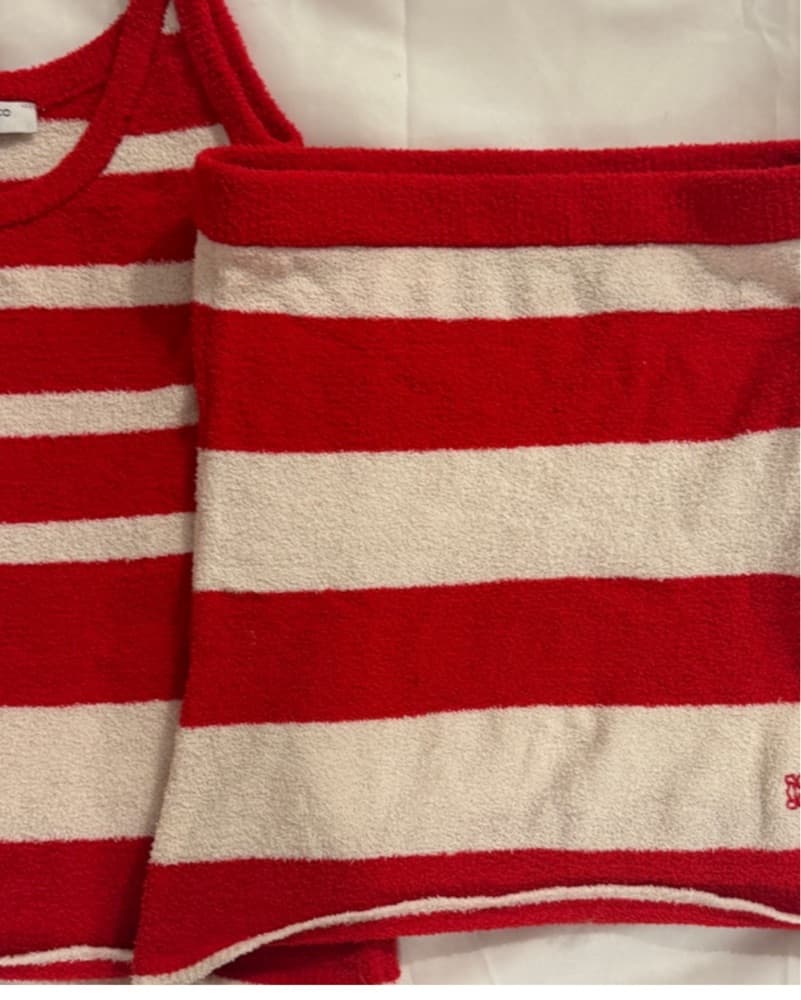 De Rococo Boucle Red stripe Set - Image 5