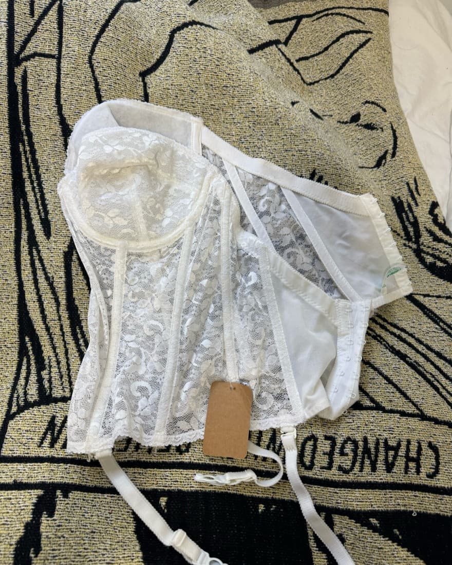 vintage white corset - Image 1
