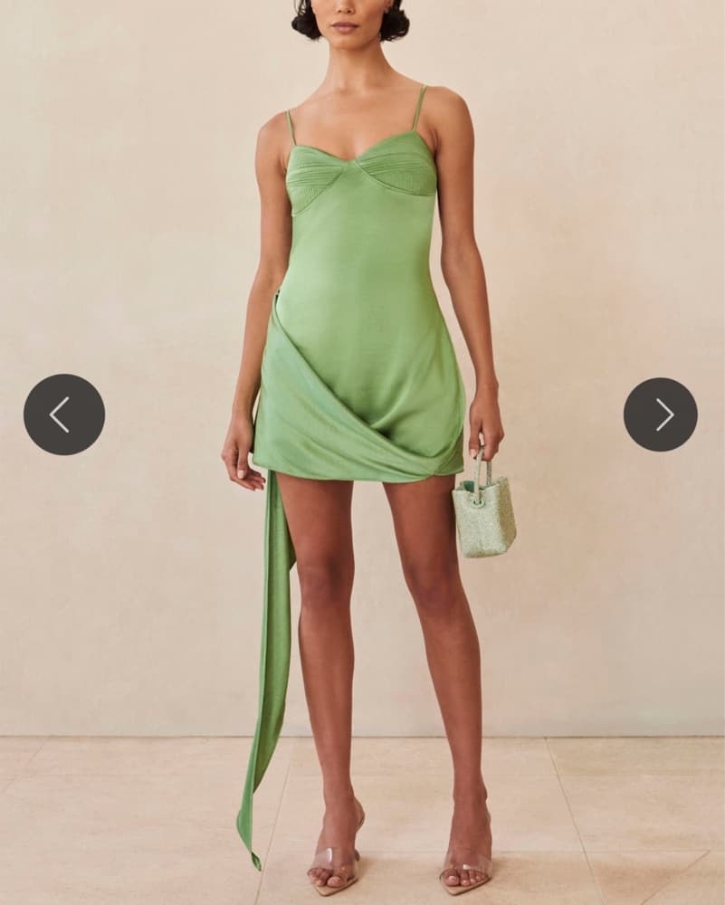 Cult Gaia Giada Cocktail Dress Green - Image 1