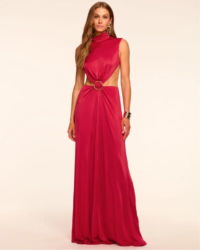 Cutout red Maxi Dress  - Image 1