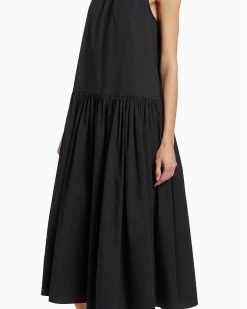 STAUD Marlow Poplin Halter Midi Black - Image 5