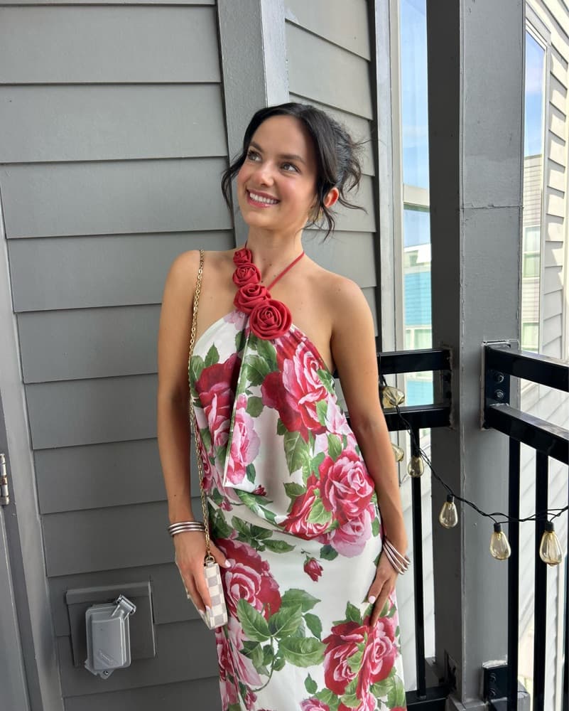 Vibrant Floral Maxi Dress - Image 1