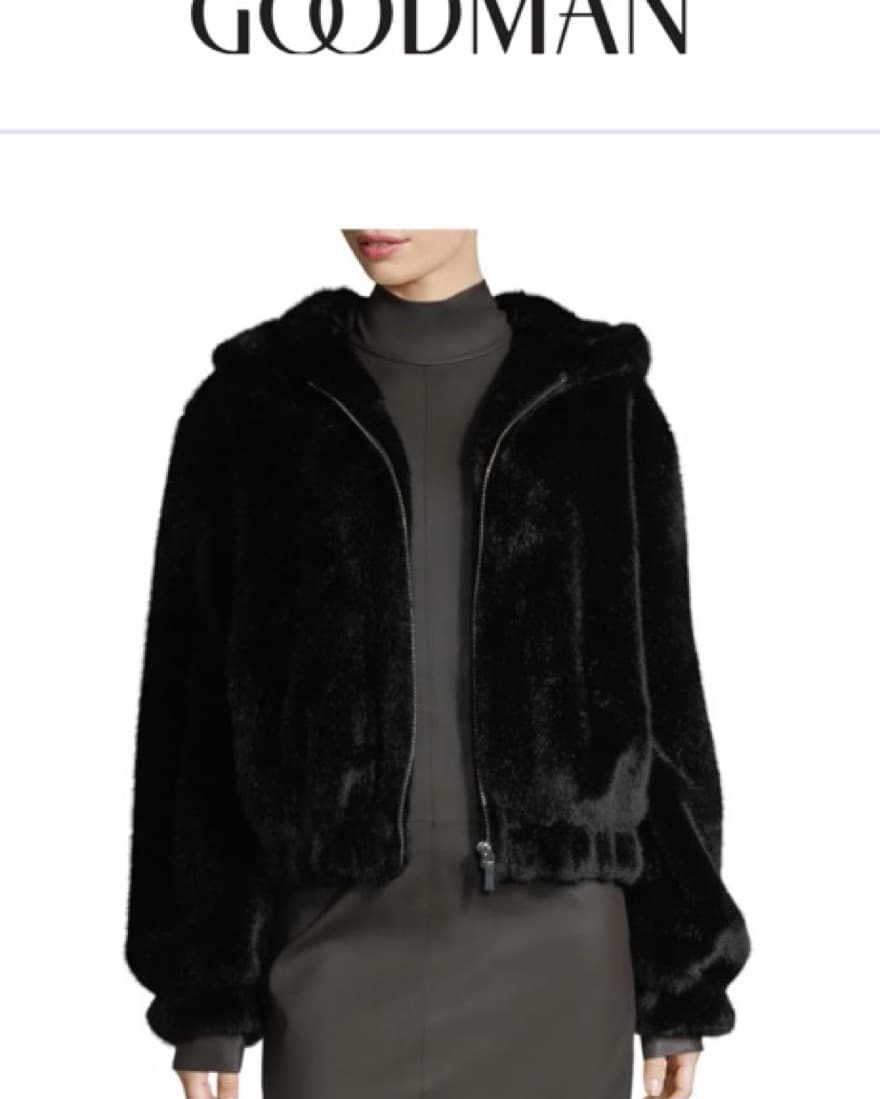 Helmut Lang Black Faux Fur Hoodie! - Image 3