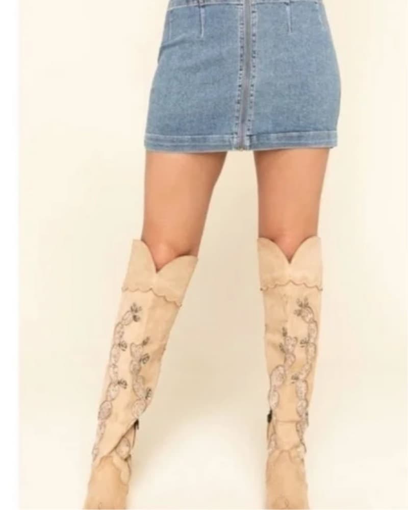 Free People Jean Mini Skirt - Image 2