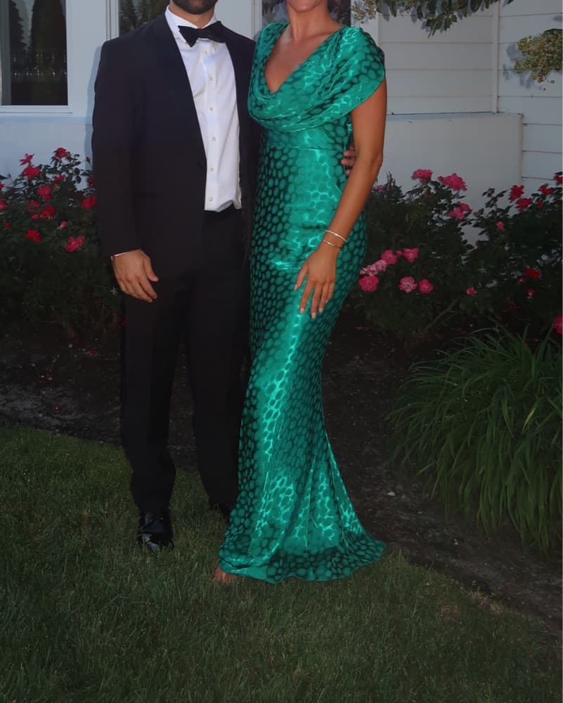 Rat & Boa Green Silk Dress - Image 3