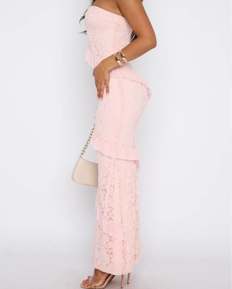 Gorgeous Lace Ruffle Maxi Dress - Image 2