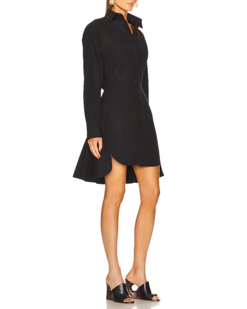 Alaia Black Shirt Dress + Belt - Image 3