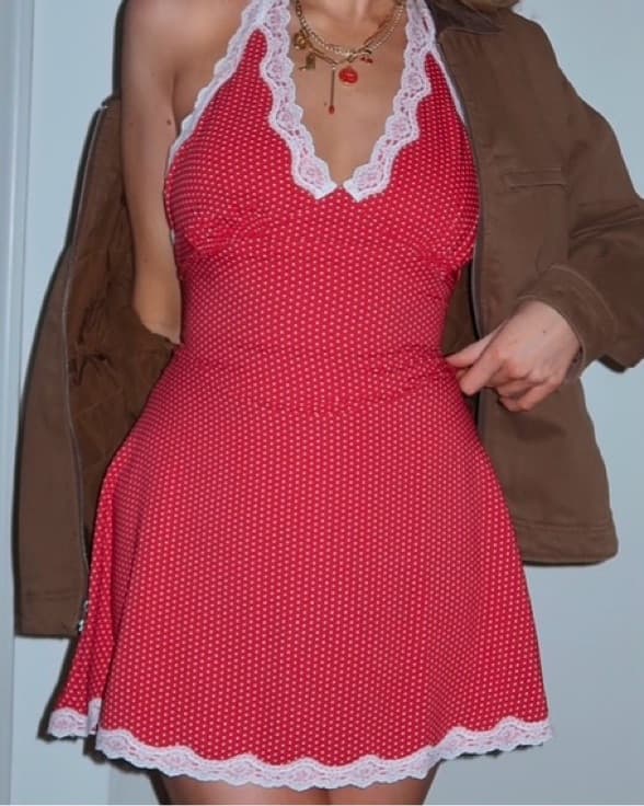 Frankies Biknos Audrey Ladybug Dress - Image 1