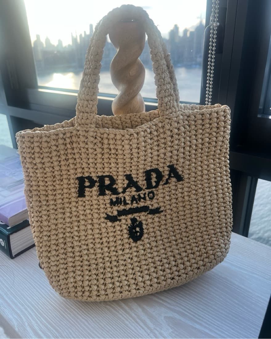 Prada Crochet Tote-small  - Image 1