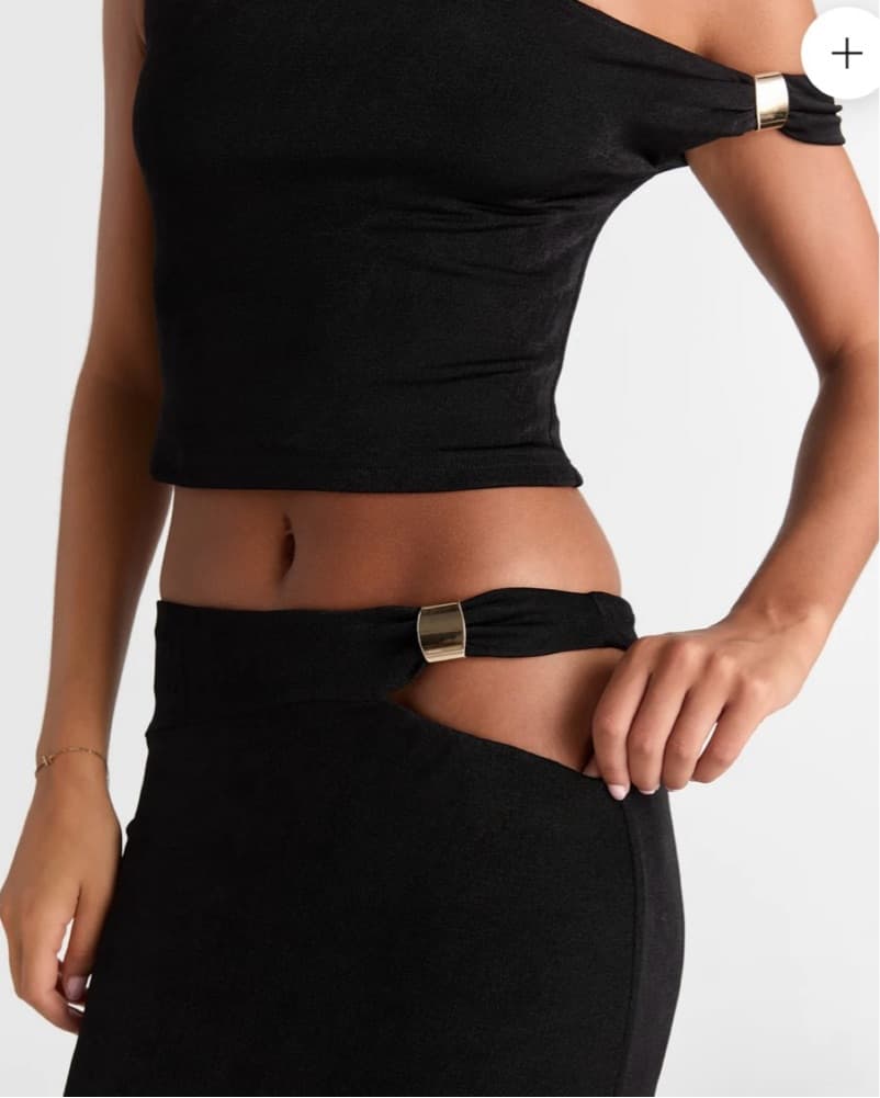 Black Two Piece Dress - Image 3
