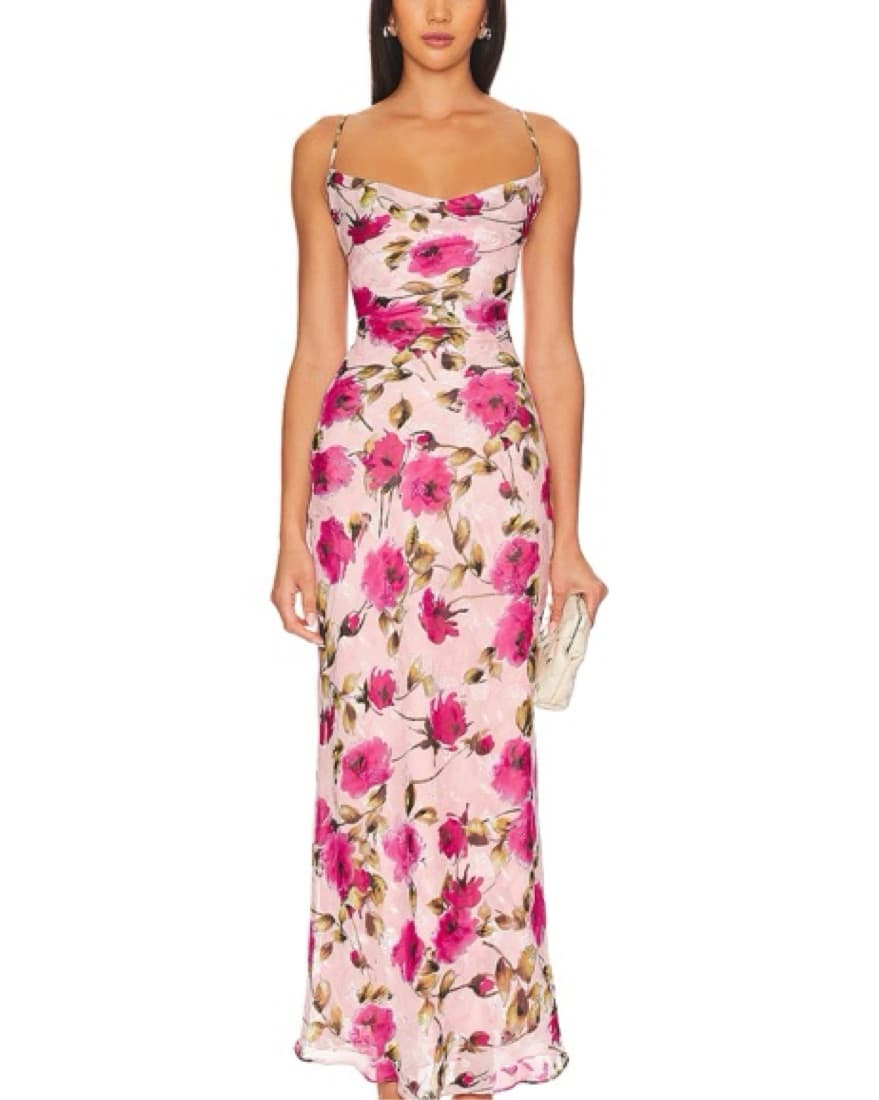 Haylo Maxi Dress In Pink Multi  - Image 6