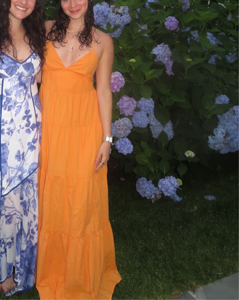 Orange Wayf Alexa Tiered Maxi Dress - Image 1