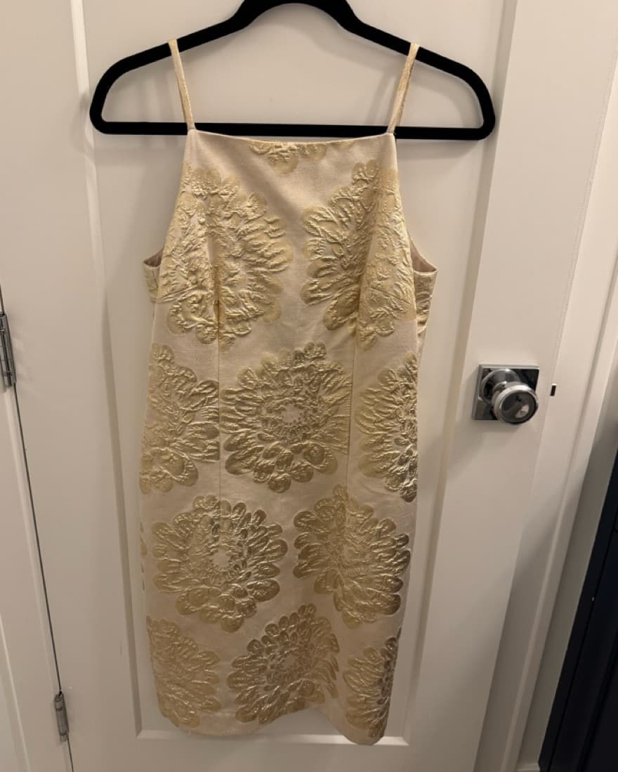 Gold Trina Turk Sheath Dress - Image 2