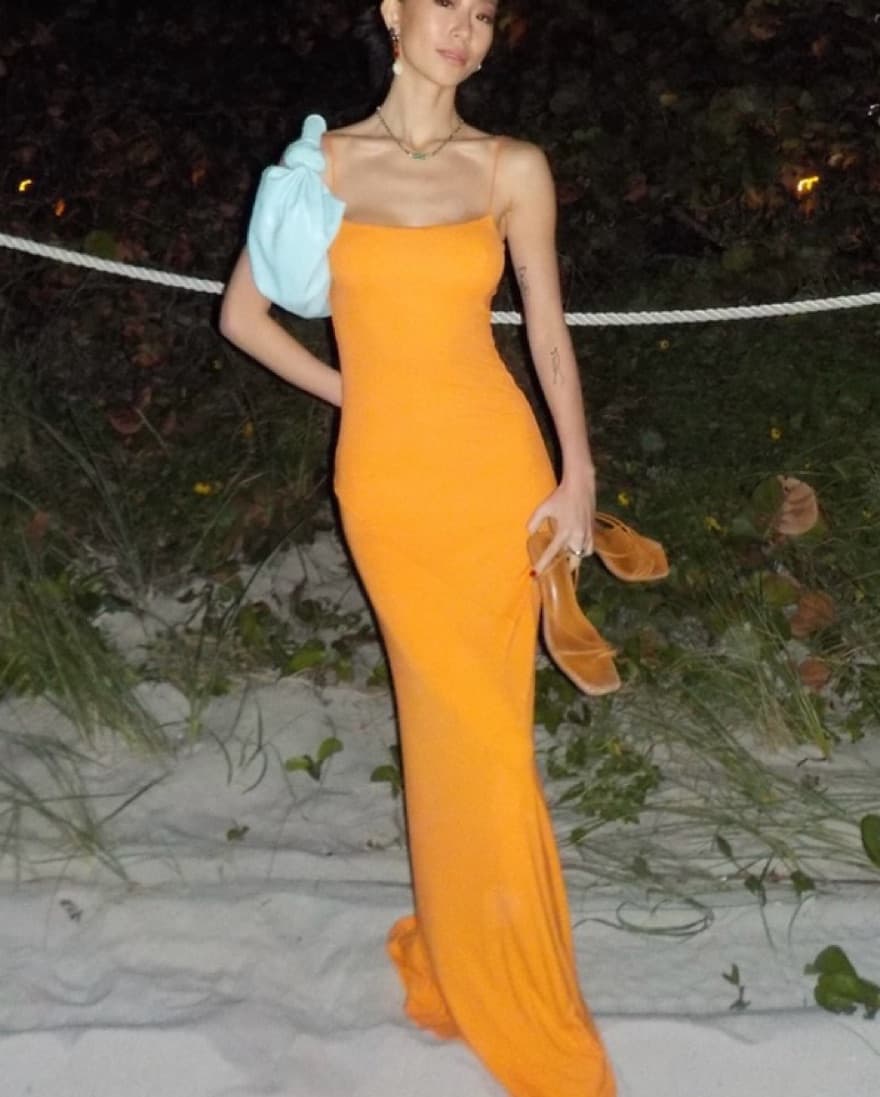 Bayse Orange Maxi Dress - Image 1
