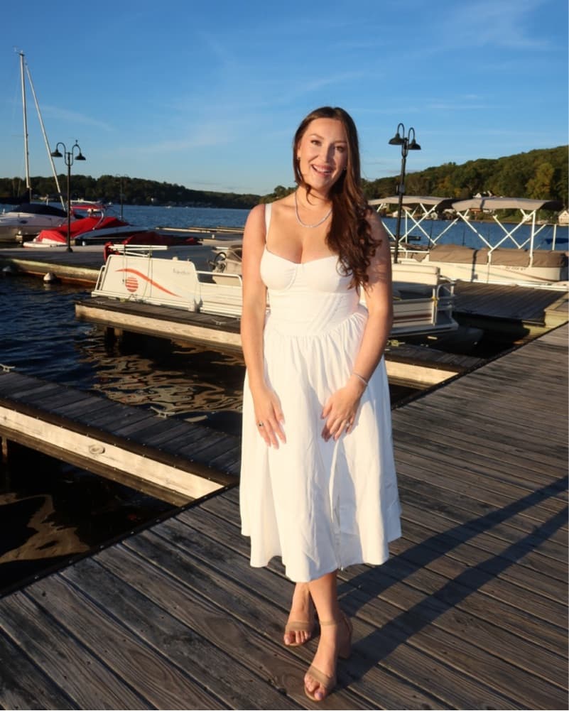 House Of CB White Corset Midi Sundress - Image 1