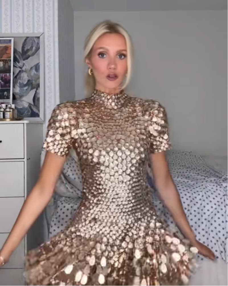 Gold Birthday Sequin dress - Image 4