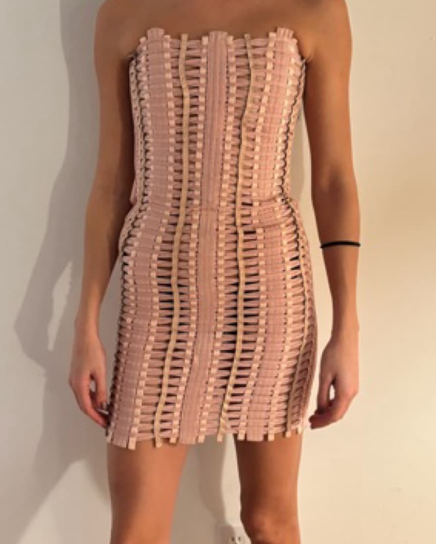 Pink Herve Leger Short Dress - Image 1