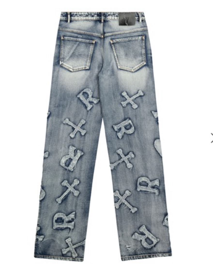 Washed Ice Patch Jeans - Image 3