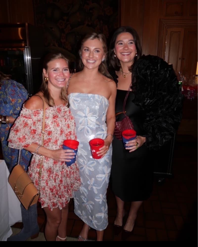 Light Blue Sequin Floral Midi Dress - Image 1