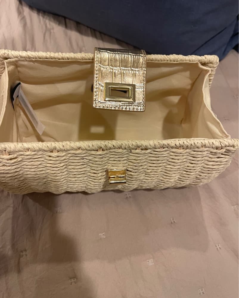 Ann Taylor Straw Clutch - Image 2