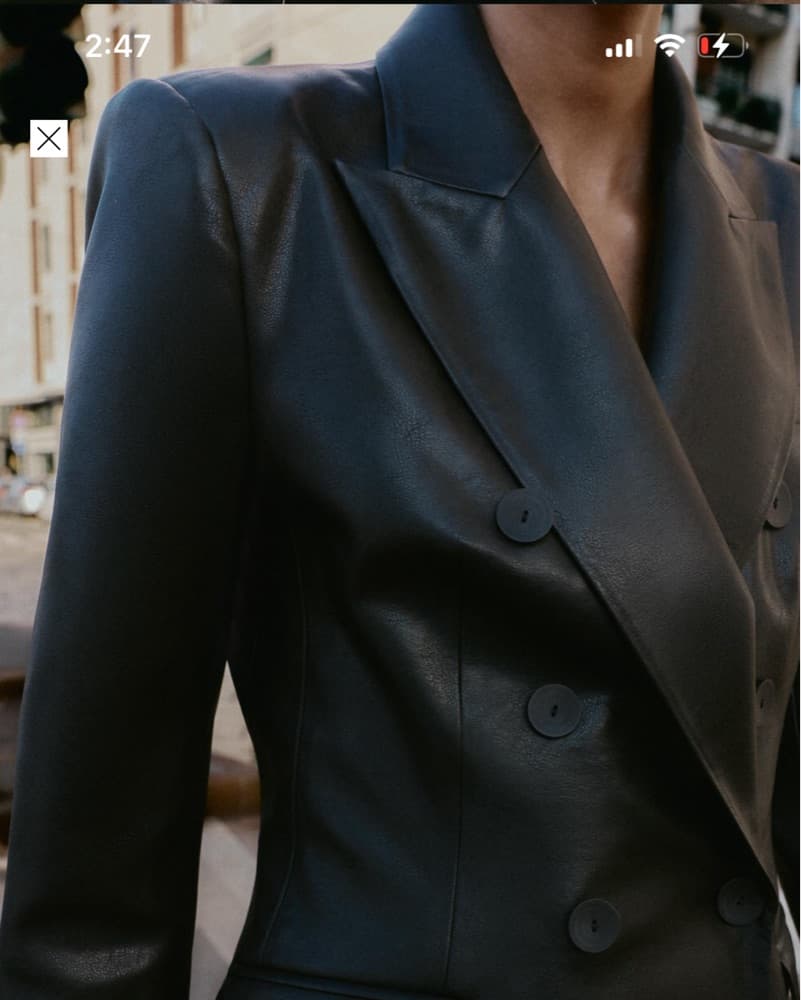 Zara Faux Leather Blazer  - Image 2