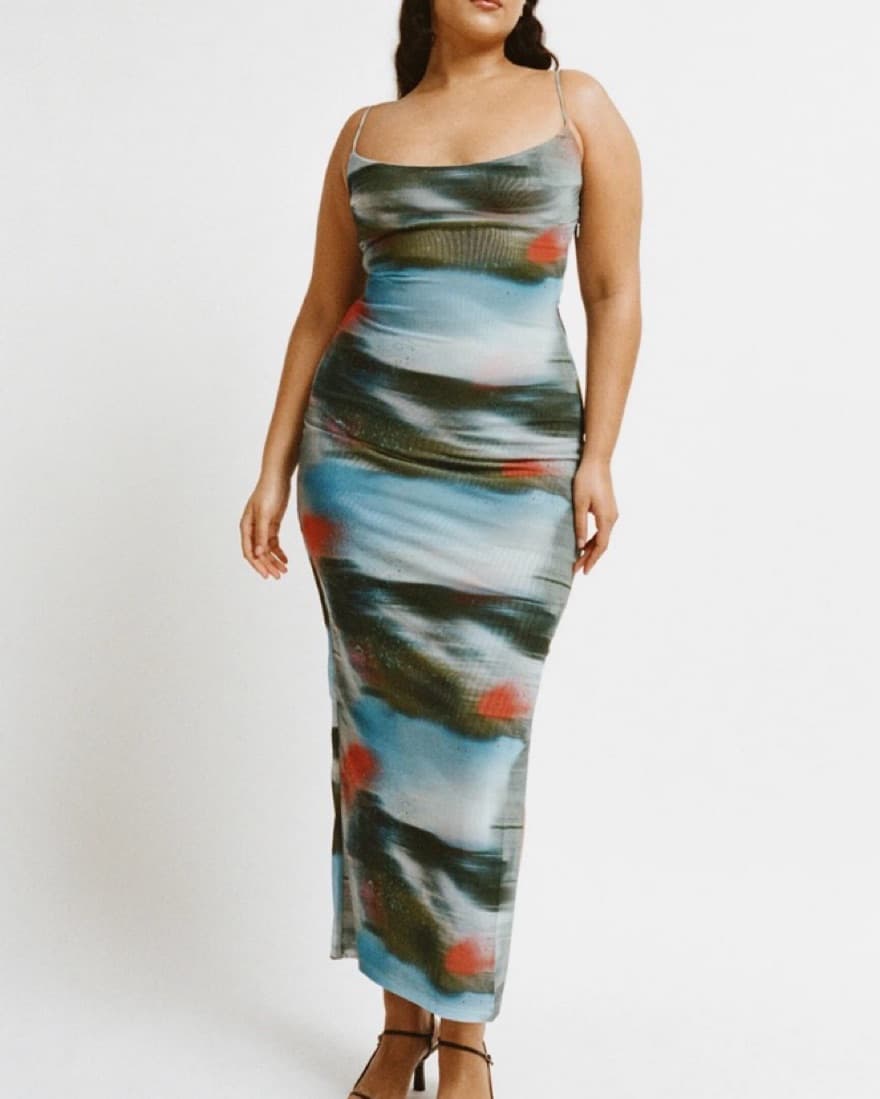 MIAOU THAIS DRESS IN MOTION BLUE - Image 1