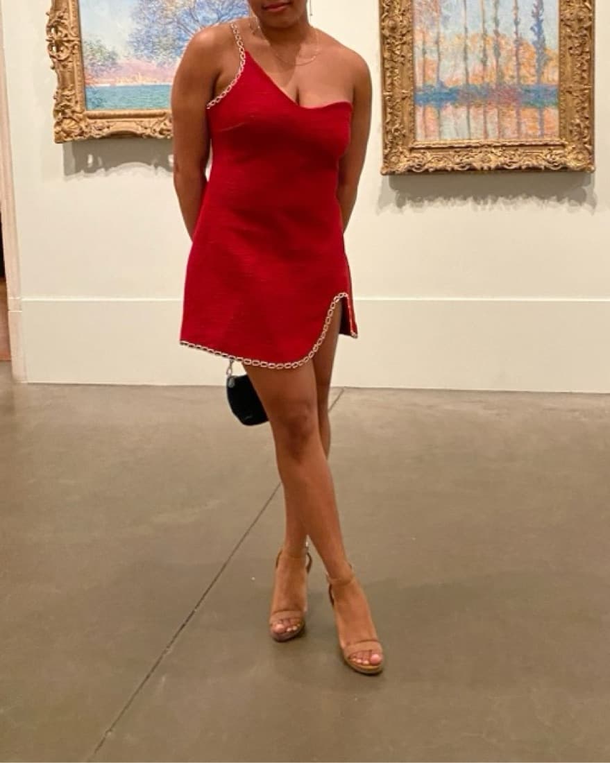 Sultry Red One-Shoulder Mini Dress - Image 3