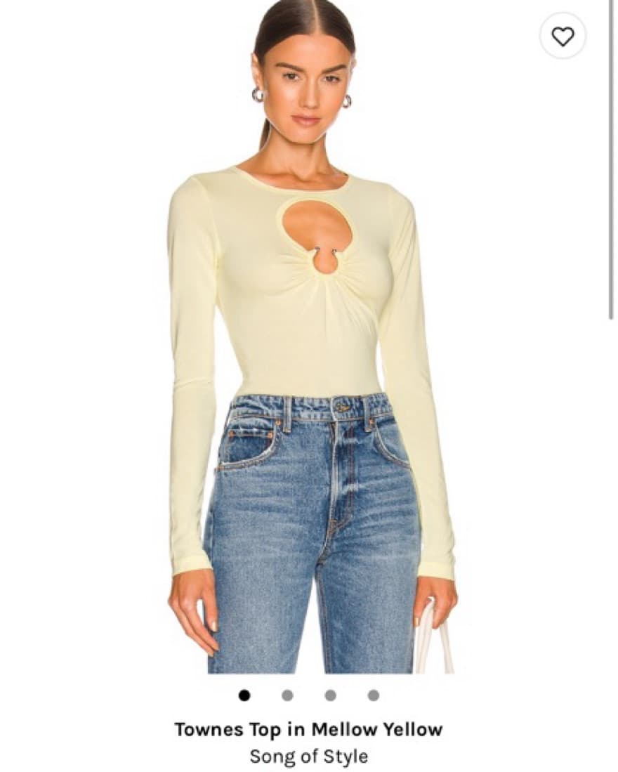 Revolve Yellow Cutout Top - Image 1