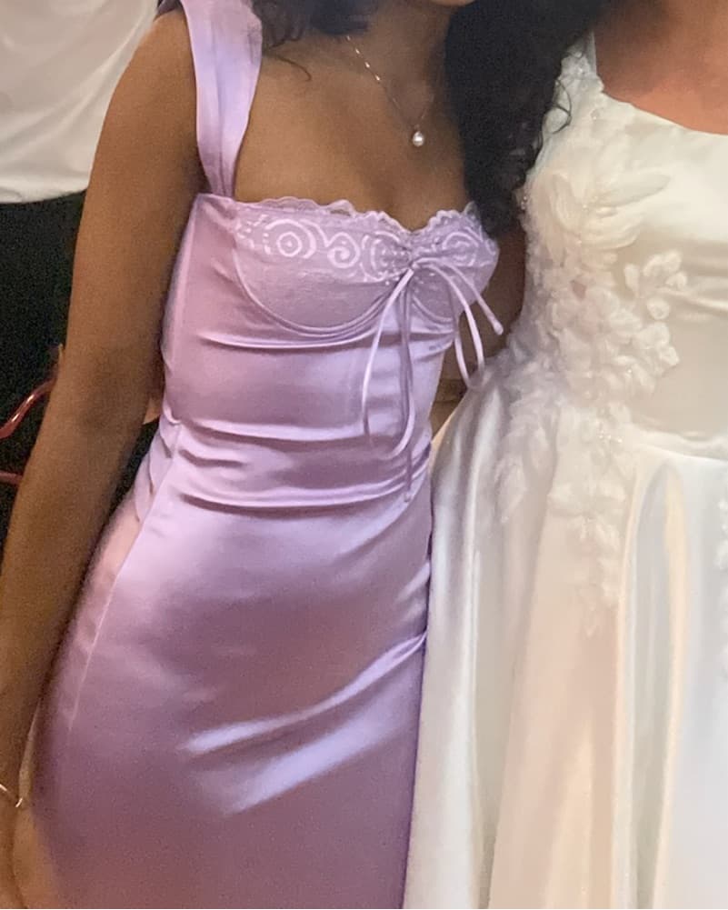 Lavender Lace Formal Dress - Image 2