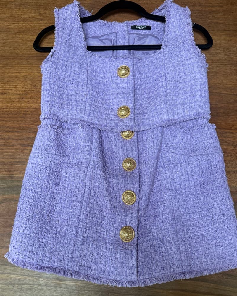 Balmain Tweed Skirt & Top Set - Image 4