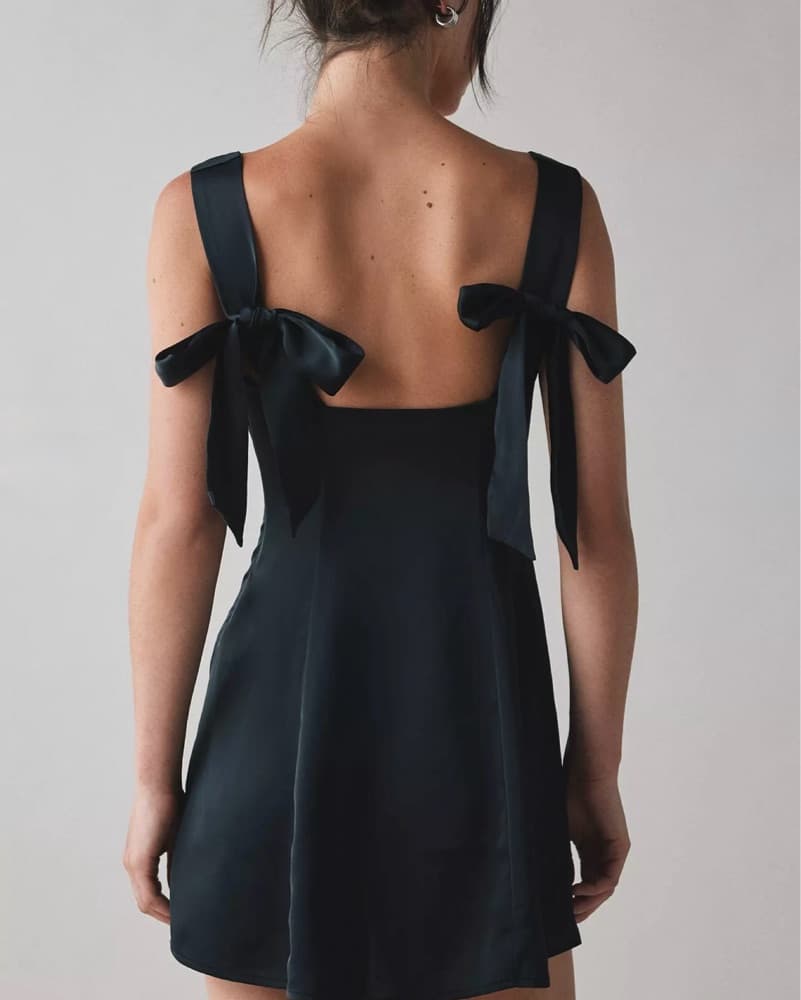 Urban Outfitters Black Satin Dress - Image 2
