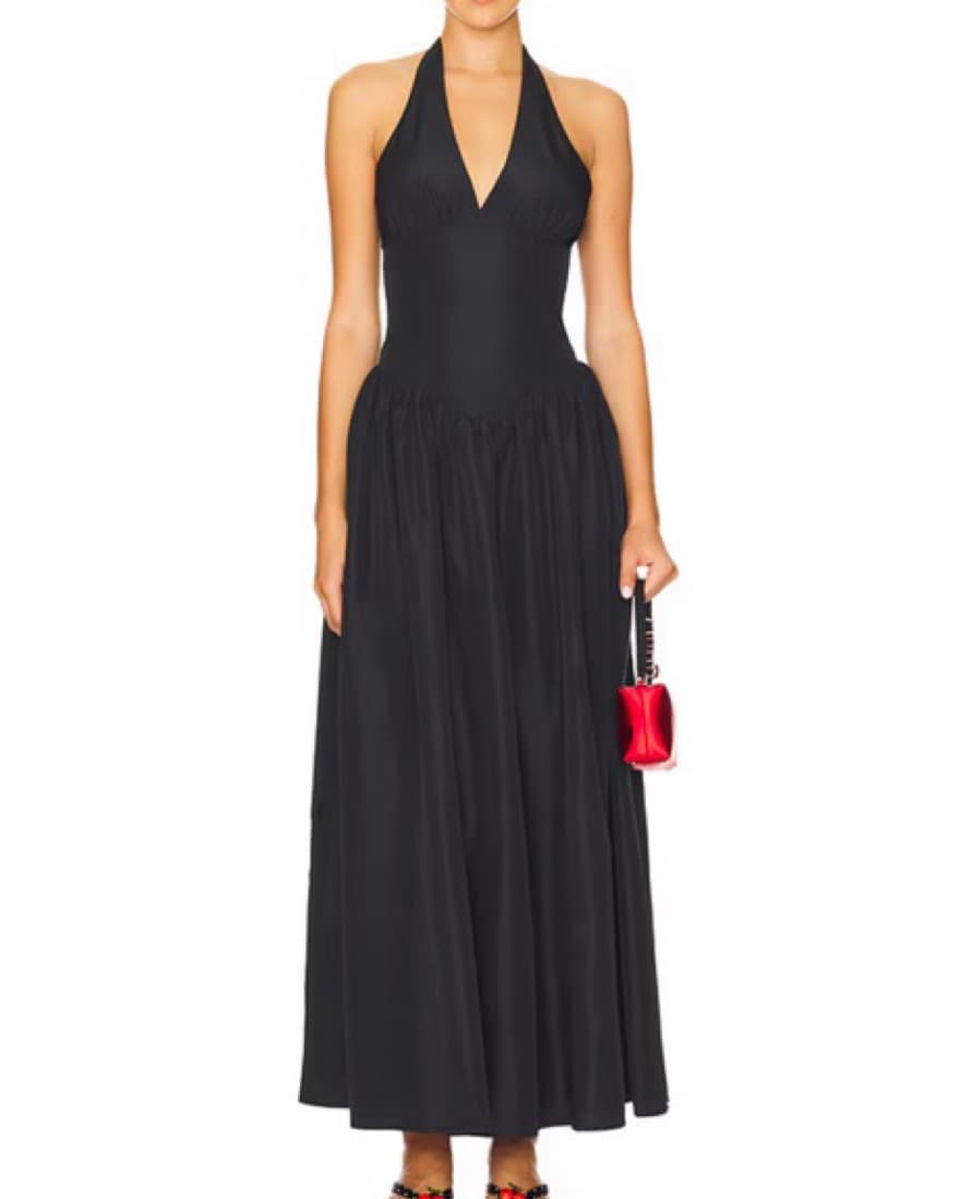 Black Halter Dress - Image 1