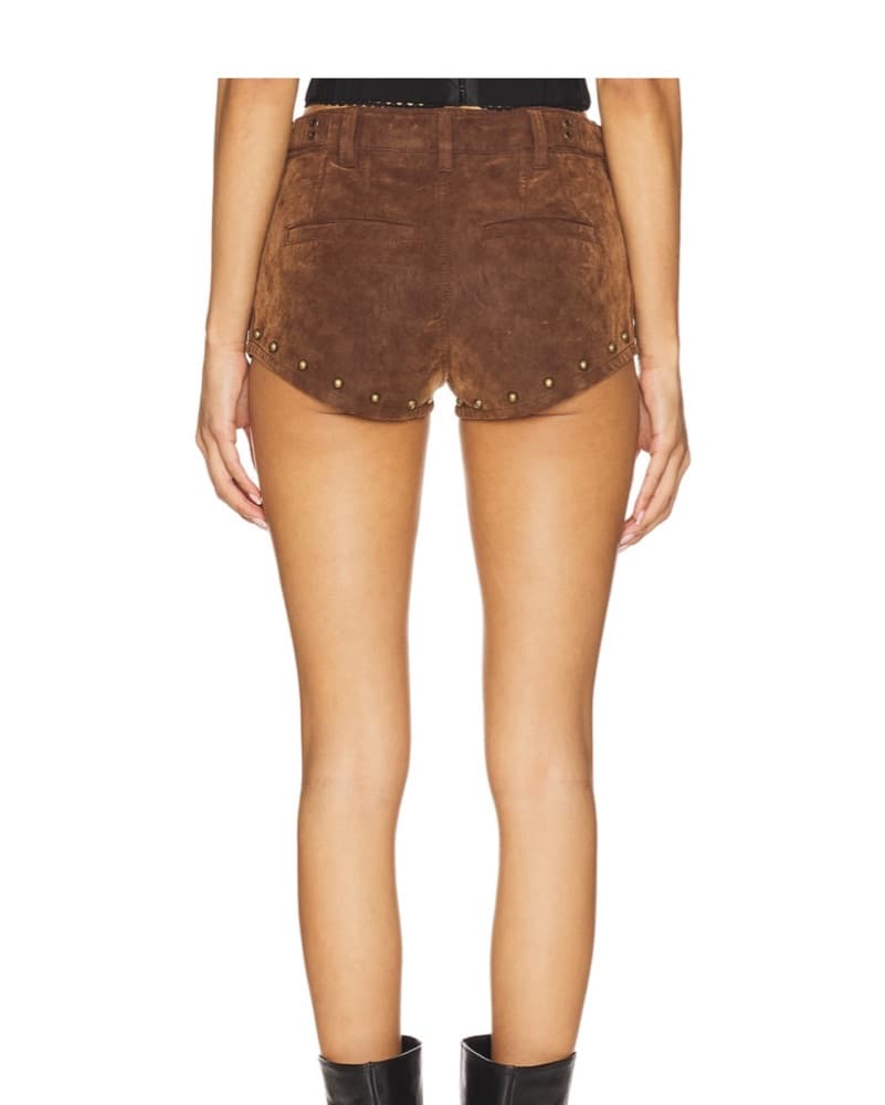 Suede Micro Shorts - Image 2