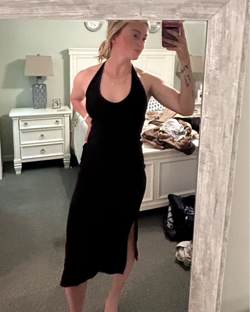 Black Midi Dress - Image 1