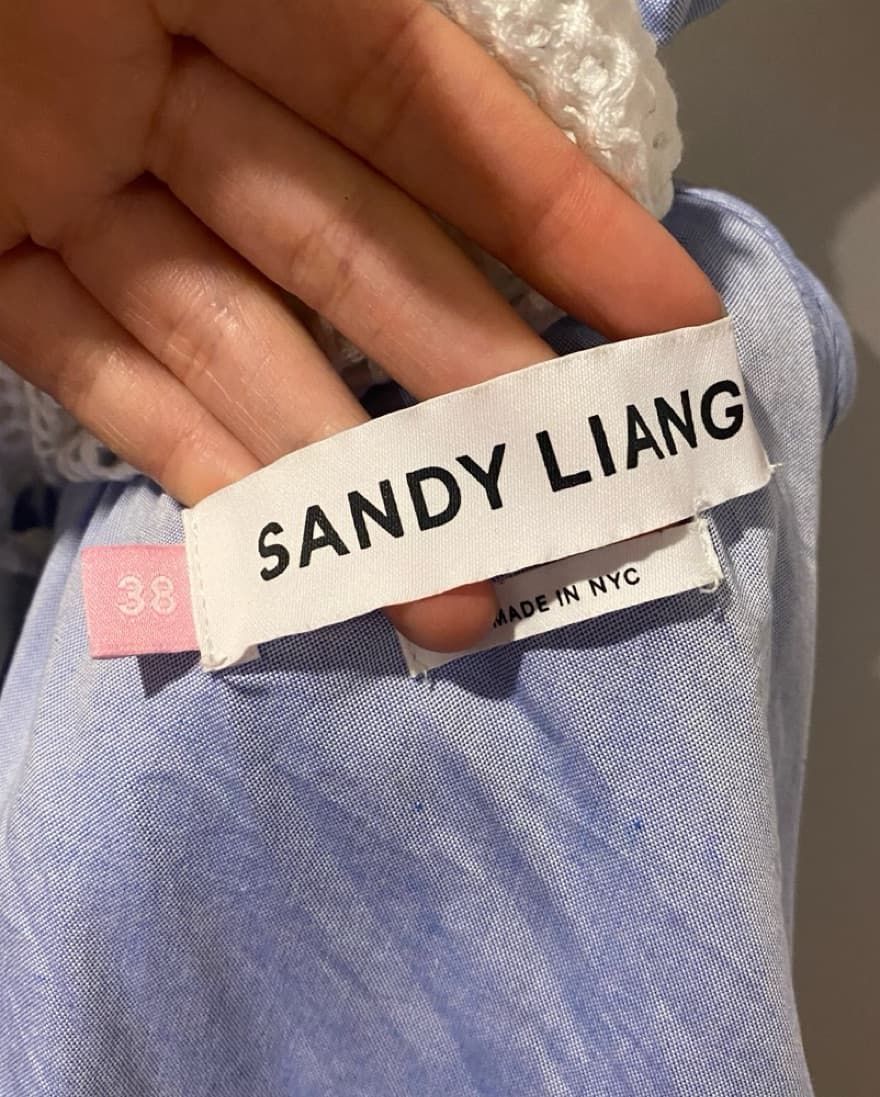 Sandy Liang Tiered Ruffle Shirt Net Tank - Image 6