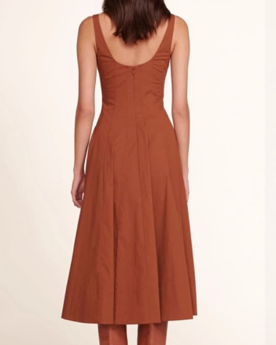 Staud Wells Dress Burnt Orange - Image 3