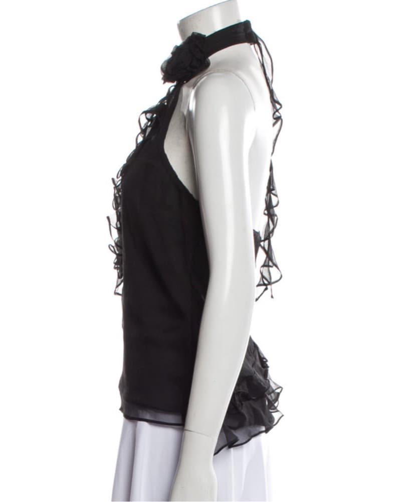 Vintage Black Halter Top - Image 2