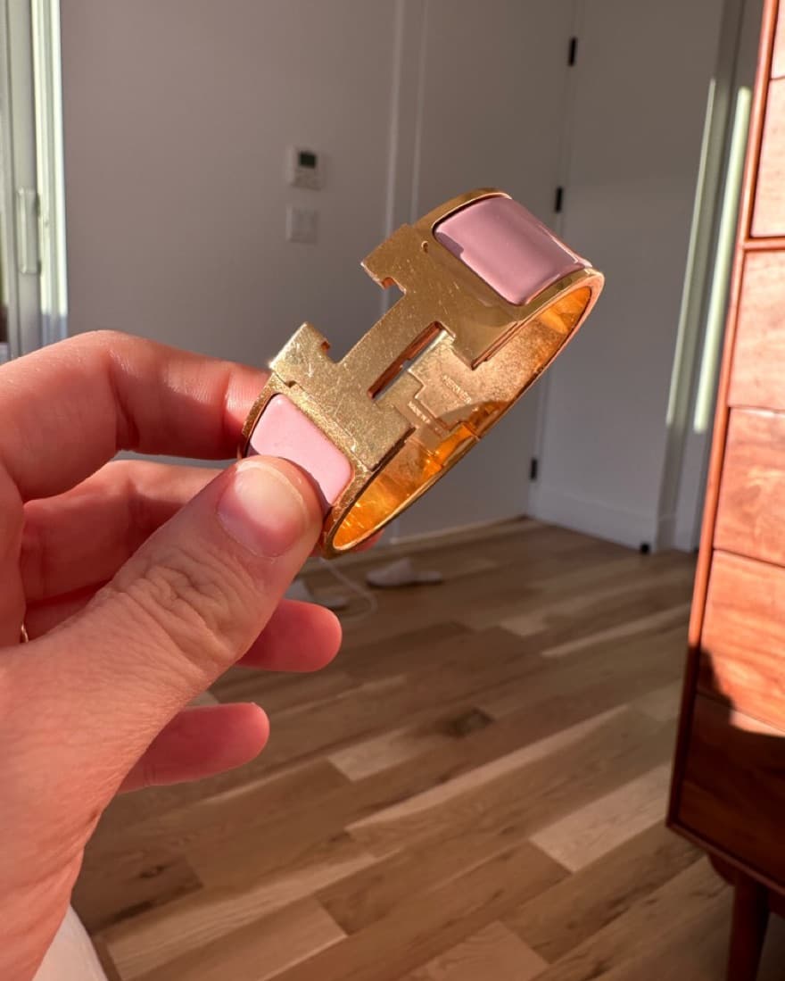 Hermes Clic Clac H Bracelet In Pink - Image 1