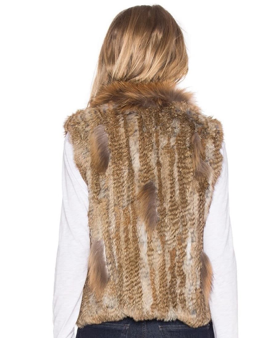 Jennifer Kate Rabbit Fur Gilet Vest - Image 4
