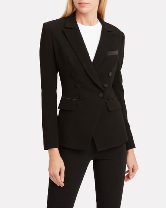 Crepe Double Breasted Blazer - Image 2