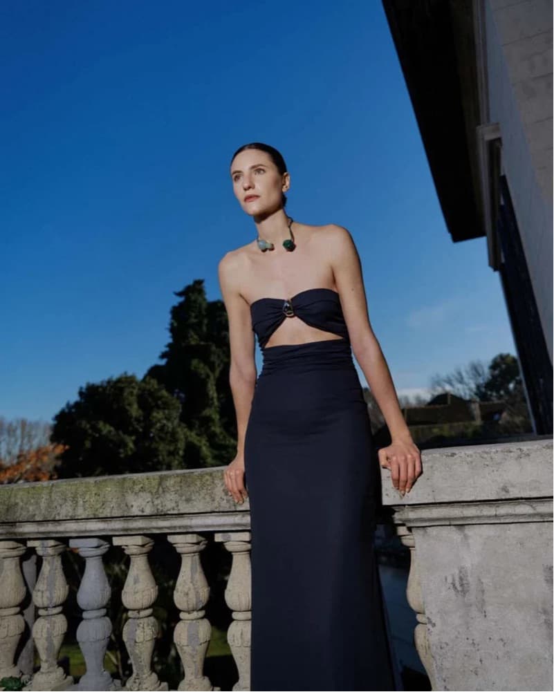Baobab Elegant Black Strapless Gown - Image 1