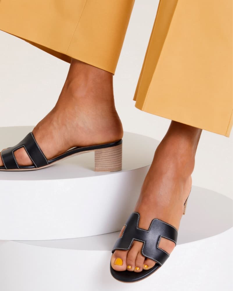 Hermes Black Oasis Sandal - Image 1
