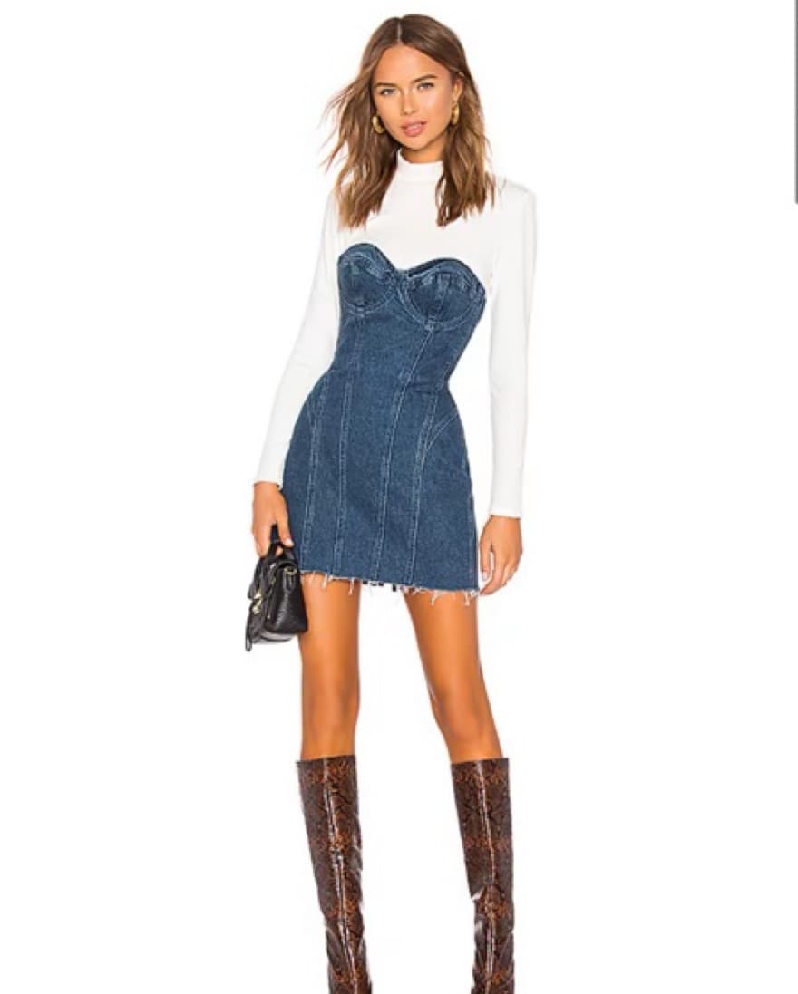 GRLFRND Bustier Zip up Mini Dress - Image 3