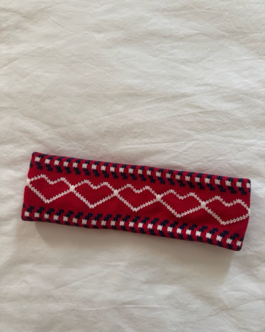 Apres Ski Red Heart Headband - Image 1