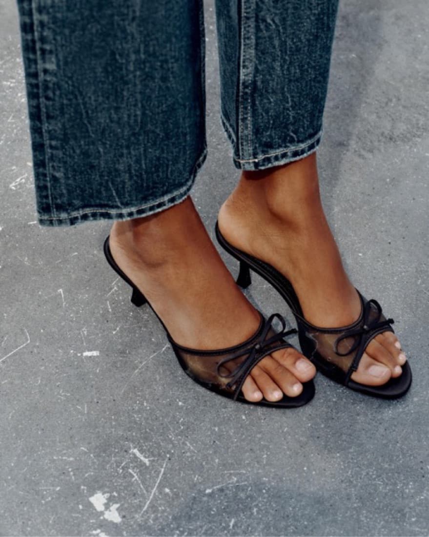 Mesh Bow Sandals - Image 2